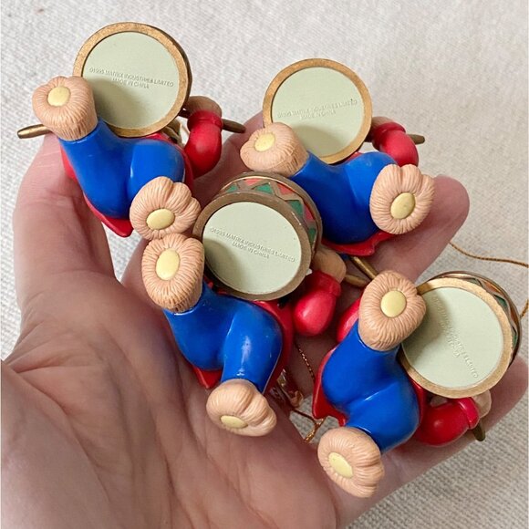1995 Matrix Industries Little Drummer Bear Christmas Ornament Set of 4 - Picture 7 of 9